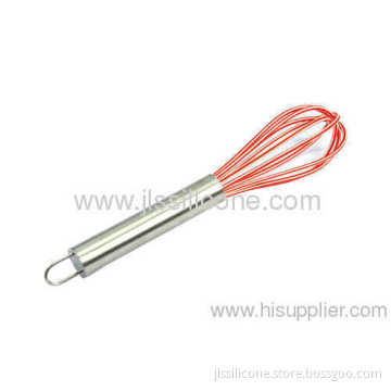 Mini Silicone Egg Whisk With Stainless Steel Handle 